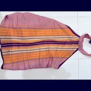 Gucci reversible silk scarf blouse